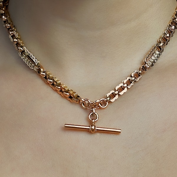 Antique Albert Chain Fancy Link - Saddingtons Jewellery Stnd 375 - image 3