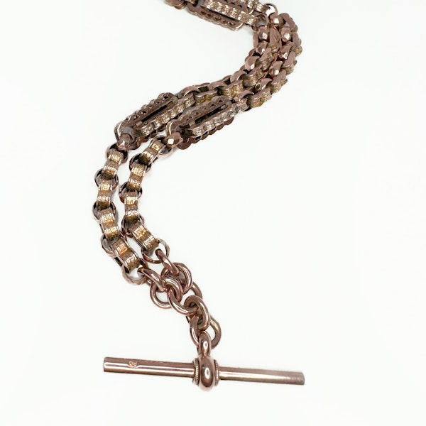 Antique Albert Chain Fancy Link - Saddingtons Jewellery Stnd 375 - image 2