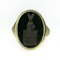 Antique Crested Bloodstone Intaglio Signet Ring - Saddingtons Jewellery Stand 375 - image 1