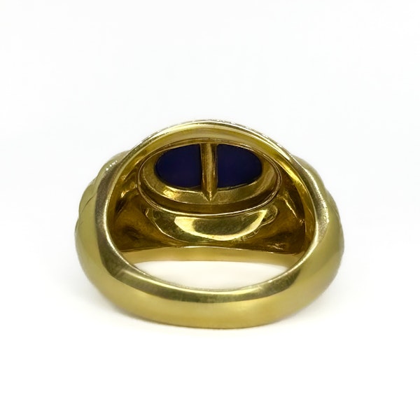 Vintage Boucheron Lapis Ring 18ct Paris Design - Saddingtons Jewellery Stand 375 - image 5