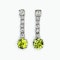 Diamond & Peridot Drop Earrings - Saddingtons Jewellery Stand 375 - image 1