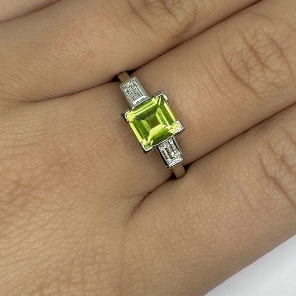 Peridot Diamond Trilogy Ring - Saddingtons Jewellery Stand 375 - image 2