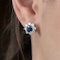 Sapphire & Diamond Cluster Earrings - Saddingtons Jewellery Stand 375 - image 2