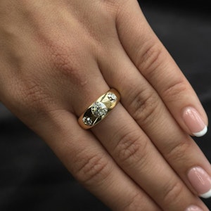 Chunky Gypsy Ring 2.05ct Diamond - Saddingtons Jewellery stand 375