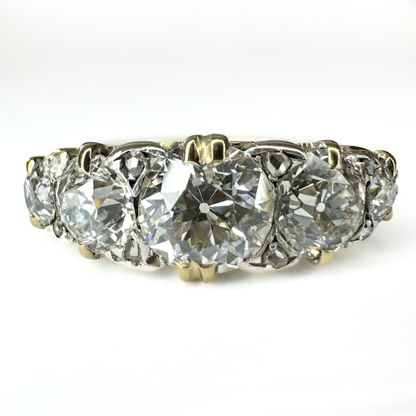 Antique Old Cut 5 Stone 2.35ct Diamond Ring - Saddingtons Jewellery Stand 375 - image 1