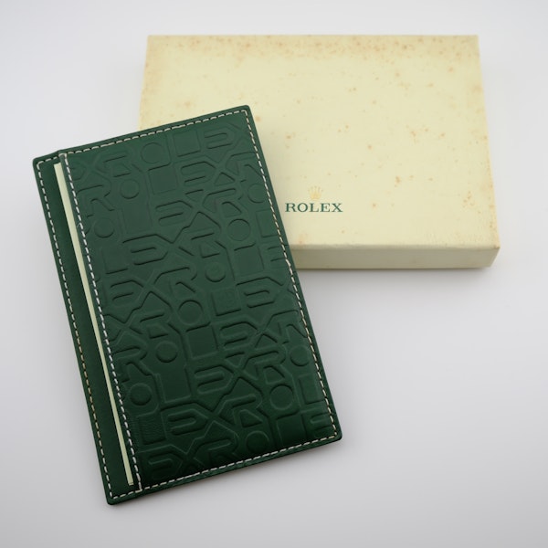 Genuine Rolex Green Leather Note book / Notepad with sheets With Original Box - image 2