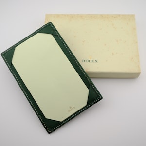 Genuine Rolex Green Leather Note book / Notepad with sheets With Original Box