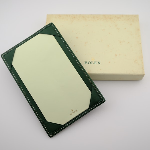 Genuine Rolex Green Leather Note book / Notepad with sheets With Original Box - image 1
