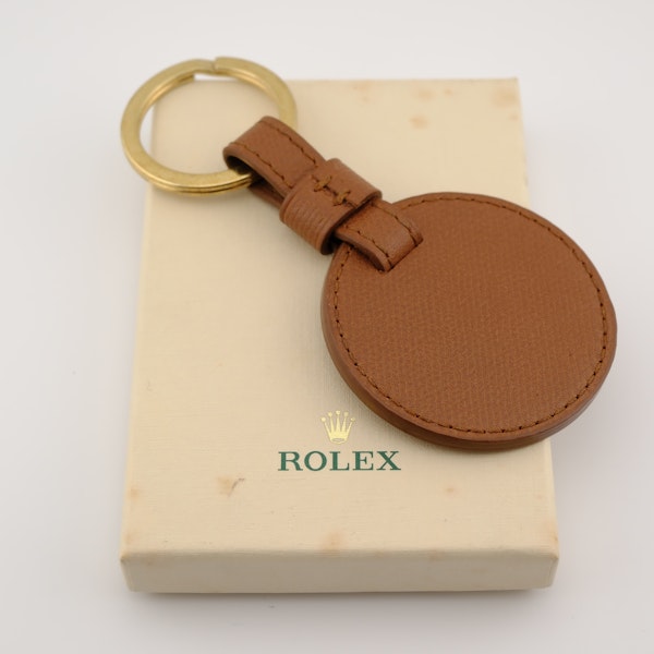 Rolex VIP Gift Signature Leather Brown Keyring/Keychain - New in Box. - image 2