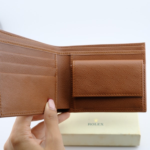 Rolex VIP Light Brown Leather Wallet With Box - image 2
