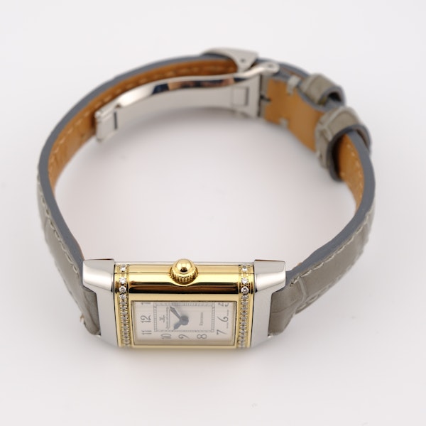 Jaeger-LeCoultre Reverso 265.5.08 Quartz Stainless Steel & Gold Diamond Bezel - image 2