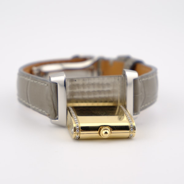 Jaeger-LeCoultre Reverso 265.5.08 Quartz Stainless Steel & Gold Diamond Bezel - image 8