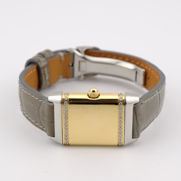 Jaeger-LeCoultre Reverso 265.5.08 Quartz Stainless Steel & Gold Diamond Bezel - image 7