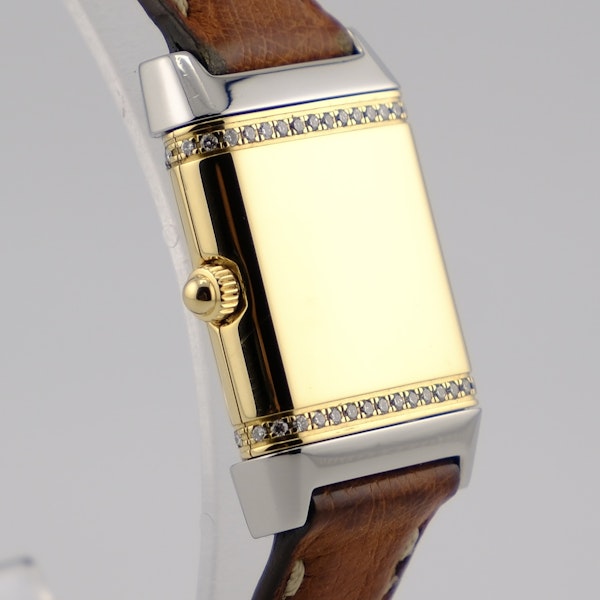Jaeger-LeCoultre Reverso 265.5.08 Quartz Stainless Steel & Gold Diamond Bezel - image 13