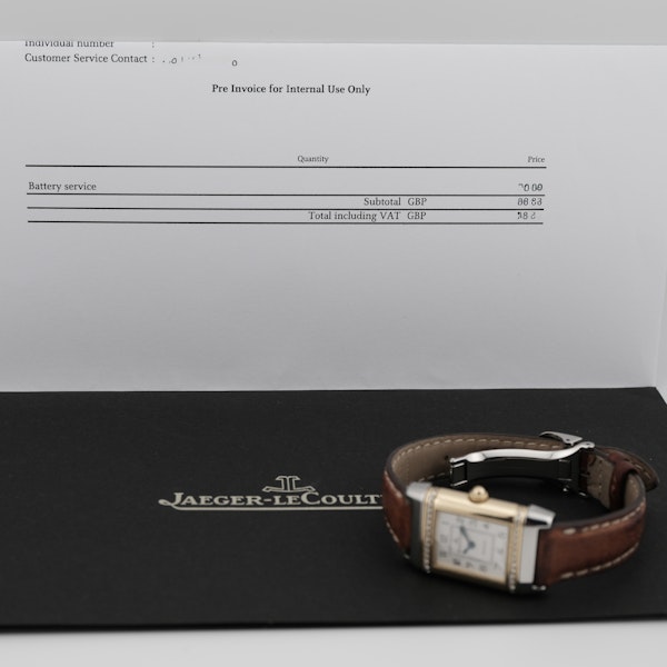 Jaeger-LeCoultre Reverso 265.5.08 Quartz Stainless Steel & Gold Diamond Bezel - image 19