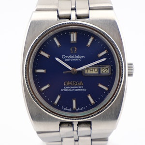 Omega Constellation 168.0054 Automatic Chronometer 1975 Blue Dial Watch