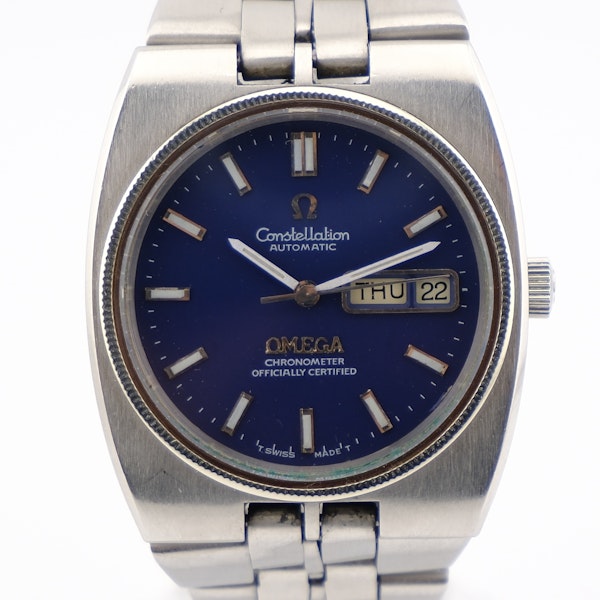 Omega Constellation 168.0054 Automatic Chronometer 1975 Blue Dial Watch - image 1