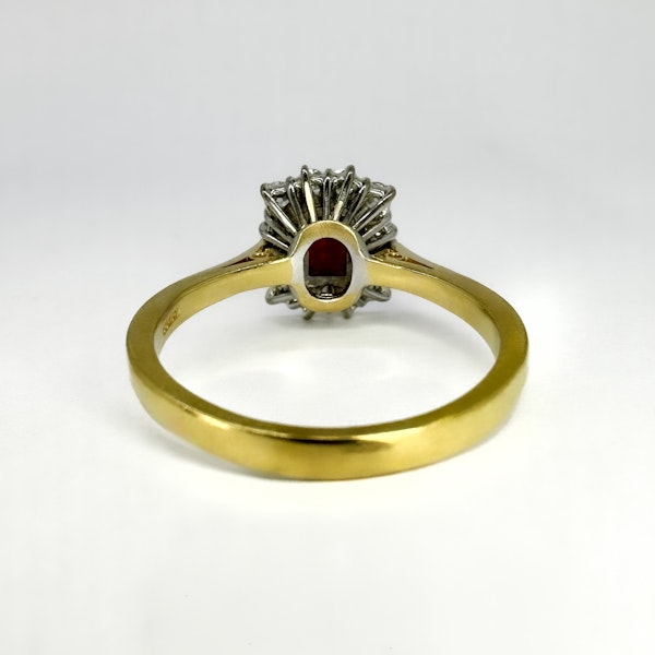 Ruby Diamond Rectangular Cluster Ring - Saddingtons Jewellery Stand 375 - image 4