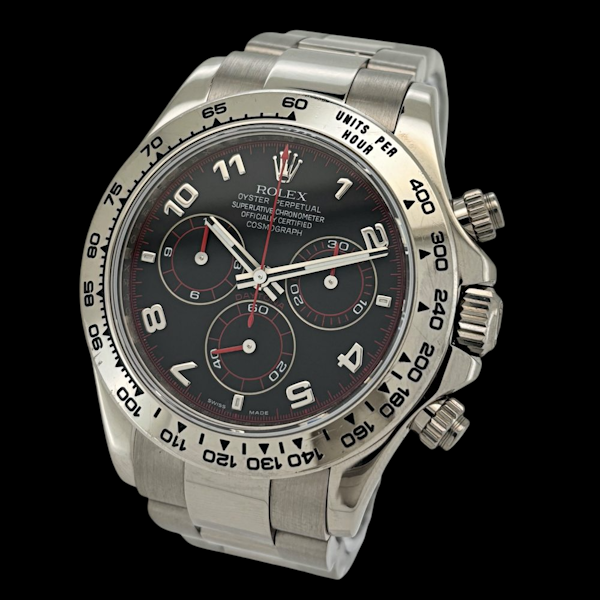 ROLEX DAYTONA WHITE GOLD BLUE RACING ARABIC DIAL 116509 FULL SET 2007 + RSC 2018 - image 1