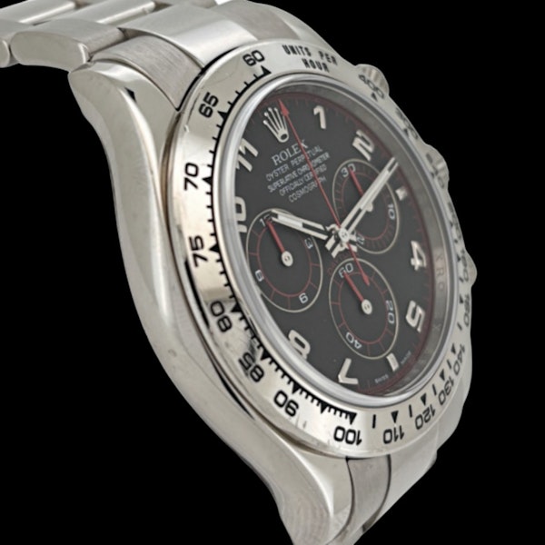 ROLEX DAYTONA WHITE GOLD BLUE RACING ARABIC DIAL 116509 FULL SET 2007 + RSC 2018 - image 3