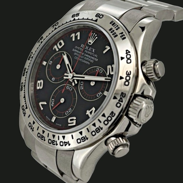 ROLEX DAYTONA WHITE GOLD BLUE RACING ARABIC DIAL 116509 FULL SET 2007 + RSC 2018 - image 2