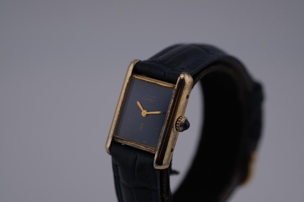Must de Cartier Tank, c.1990, Lapis Dial - image 2