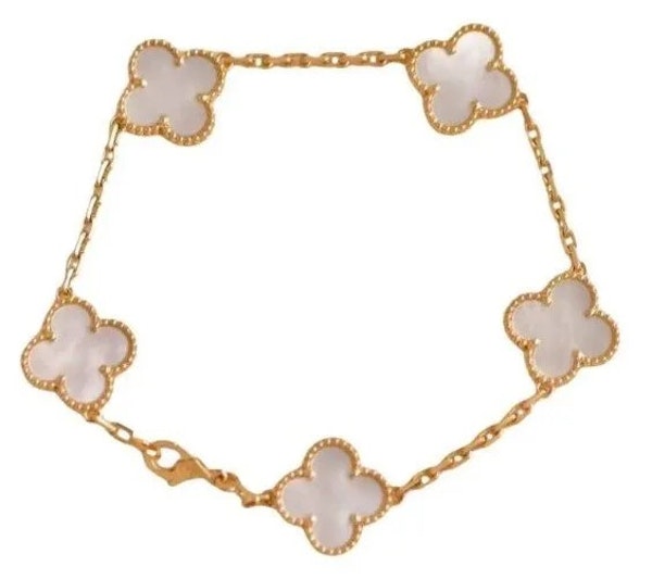 Vintage Van Cleef & Arpels Alhambra Mother of Pearl Bracelet - info@marksjewellery.co.uk - image 4