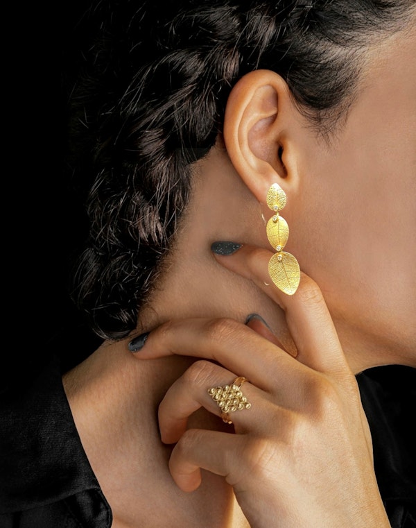 By Annoushka - 18k Yellow Gold, drop earrings - info@marksjewellery.co.uk - image 2