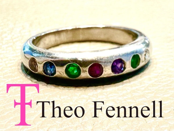 Theo Fennell “Dearest” Acrostic Ring in 18k White Gold - info@marksjewellery.co.uk - image 3
