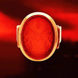 Antique Engraved Coat of Arms Signet Ring