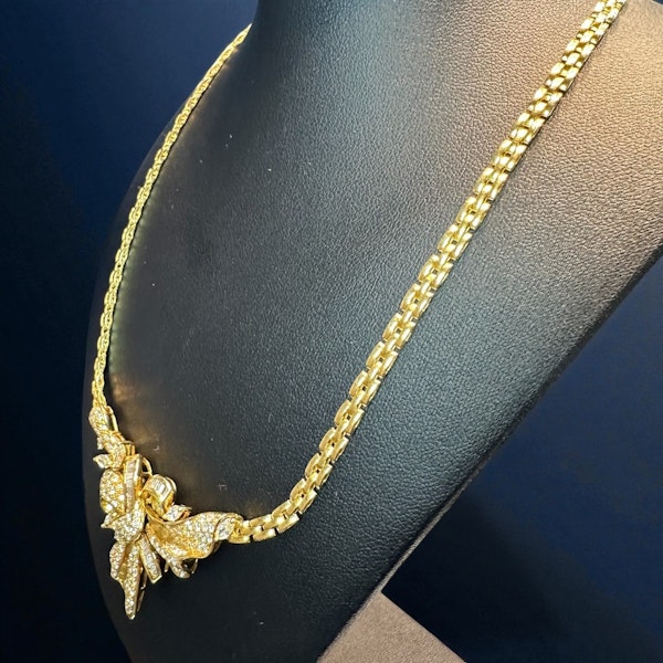18k Yellow Gold Diamond Elegance Necklace - image 2