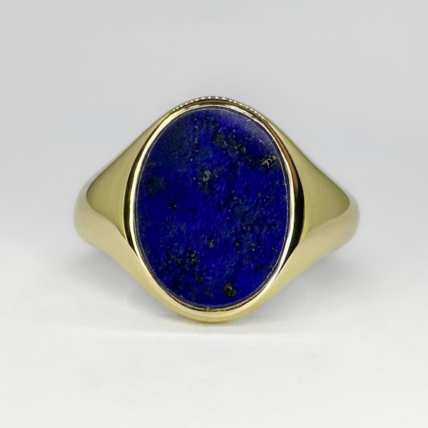 Lapis Oval Signet Ring - Saddingtons Jewellery stand 375 - image 1