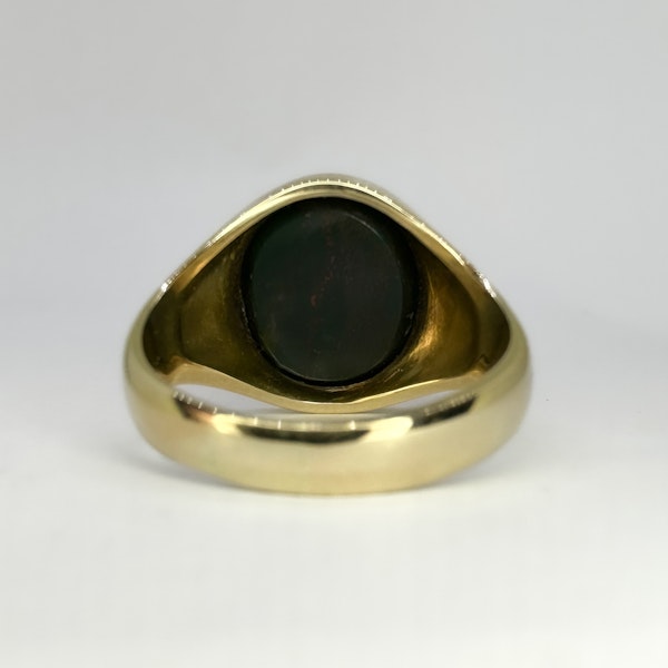 Bloodstone Lion Intaglio Signet Ring - Saddingtons Jewellery Stand 375 - image 3