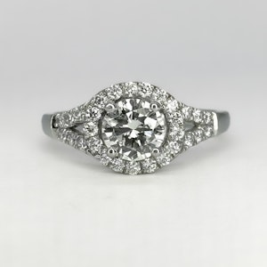 Diamond Halo Ring 0.54cts - Saddingtons Jewellery Stand 375