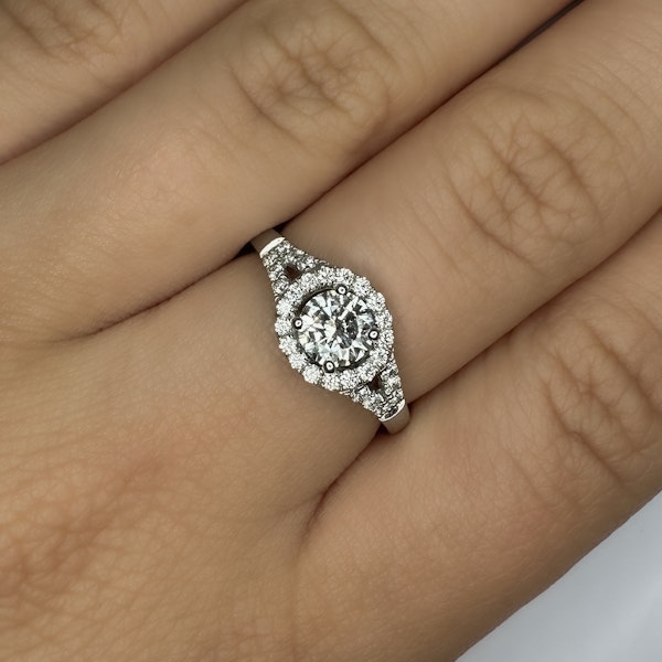 Diamond Halo Ring 0.54cts - Saddingtons Jewellery Stand 375 - image 3