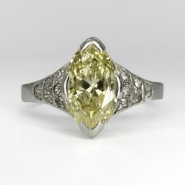 1.15ct Yellow Diamond Navette Ring - Saddingtons Jewellery Stand 375 - image 1