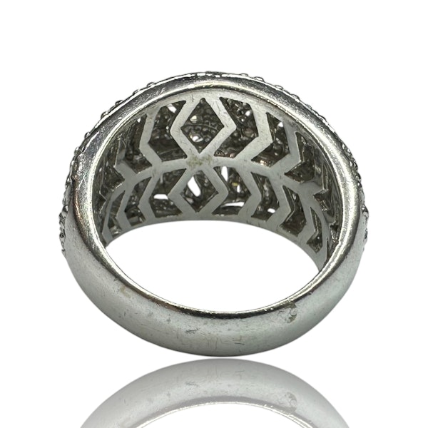 Art-Deco Style Diamond Ring in 18k White Gold - image 4