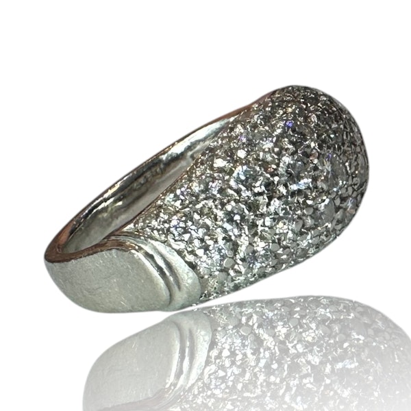 1950's Platinum Pavé Diamond Ring - image 5