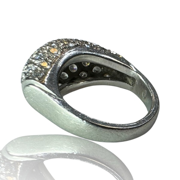 1950's Platinum Pavé Diamond Ring - image 7