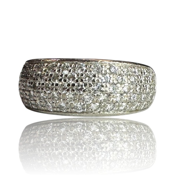 Luxurious Pavé Diamond Band in 18k White Gold - image 2