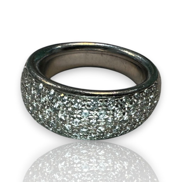 Luxurious Pavé Diamond Band in 18k White Gold - image 3