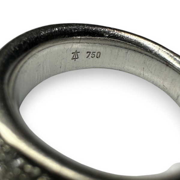 Luxurious Pavé Diamond Band in 18k White Gold - image 4