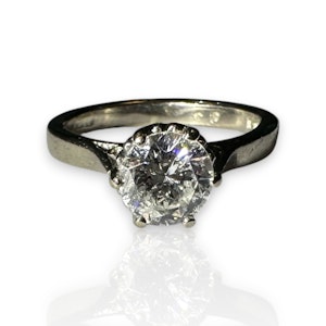 Elegant 1.00ct Diamond Solitaire Ring in 18k White Gold