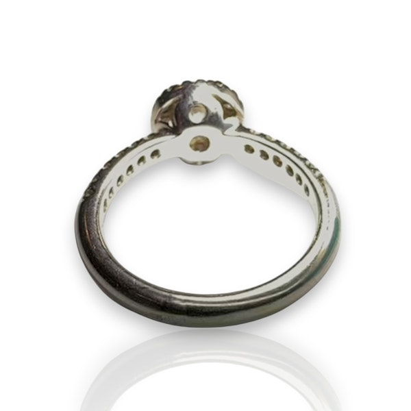 18k White Gold Halo Diamond Ring - 0.71ct - image 3