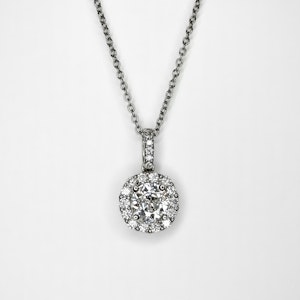 0.82ct Diamond Halo Pendant - Saddingtons Jewellery Stand 375