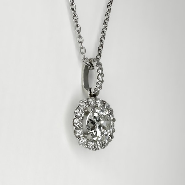 0.82ct Diamond Halo Pendant - Saddingtons Jewellery Stand 375 - image 2