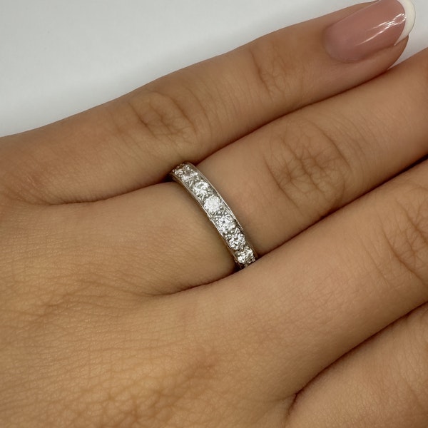 Platinum Diamond Full Eternity Ring - Saddingtons Jewellery Stand 375 - image 3