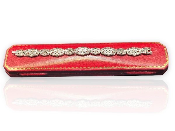 Late Art-Deco Diamond Bracelet - image 2