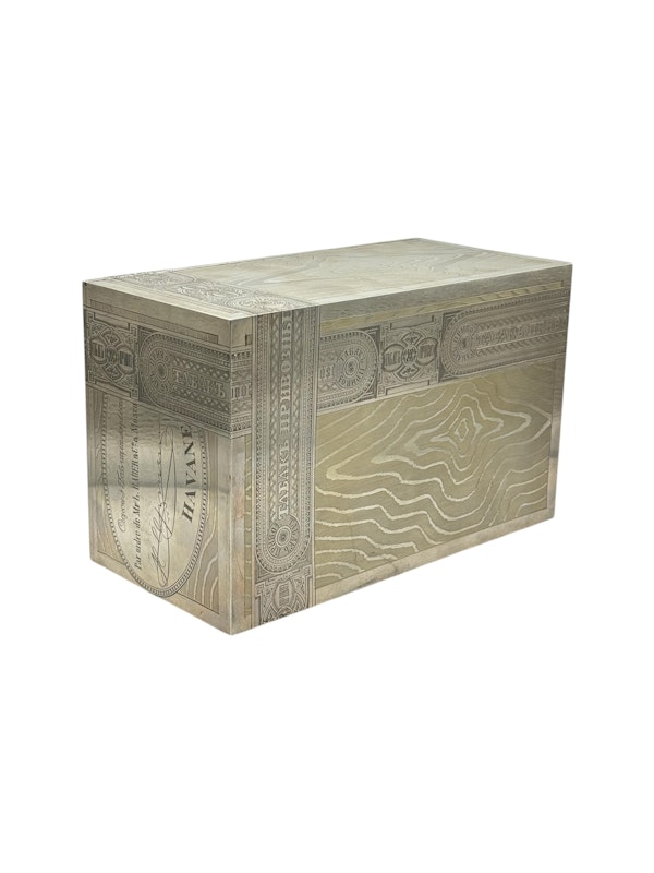 Antique Russian silver trompe l'oeil large cigar box, Moscow, 1888 by Ovchinnikov. - image 3