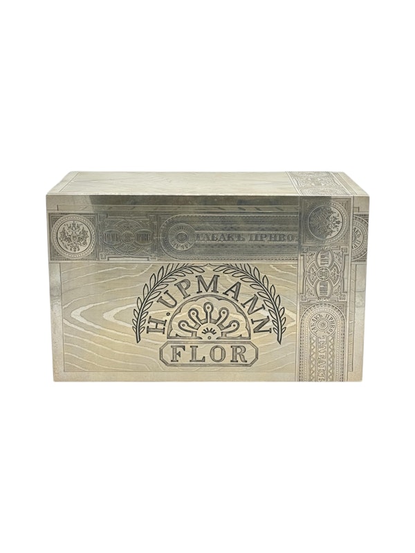 Antique Russian silver trompe l'oeil large cigar box, Moscow, 1888 by Ovchinnikov. - image 1